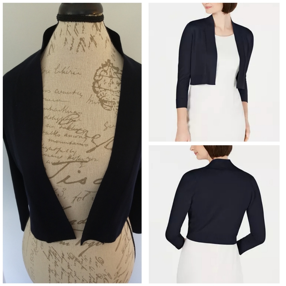 Calvin Klein navy crop Cardigan